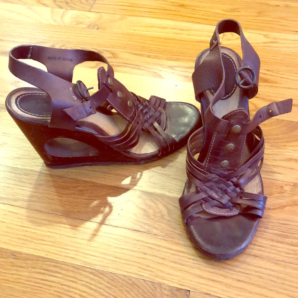 Frye wedge sandals
